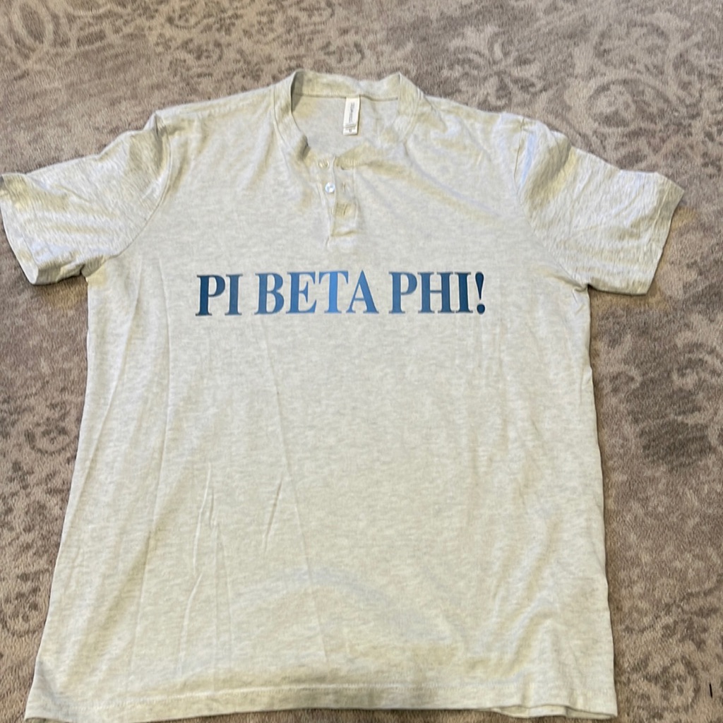 Pi Beta Phi! 3 Button Neck Tee